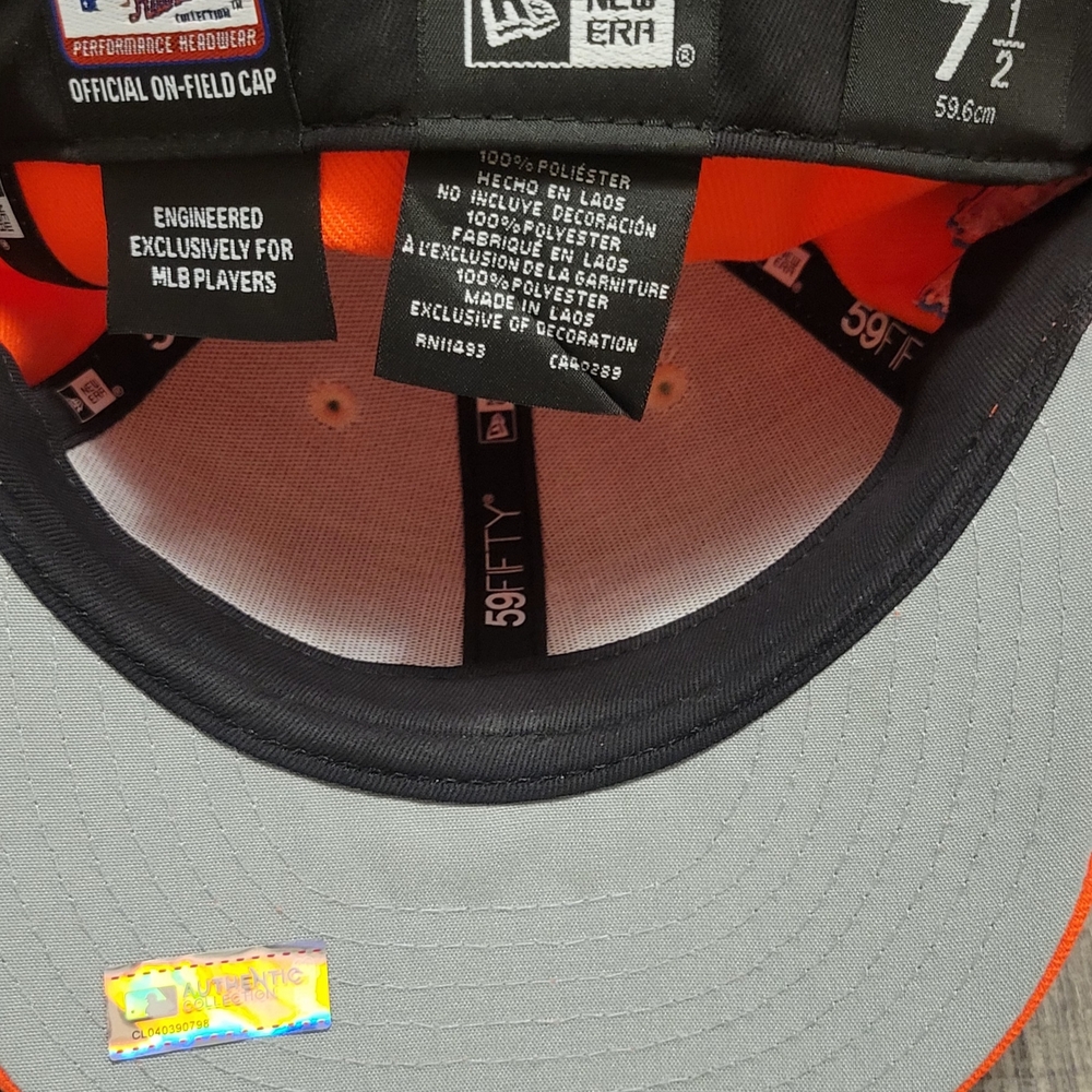 Orange and Blue Baseball Cap 7 1/2 - Picture 4 of 4